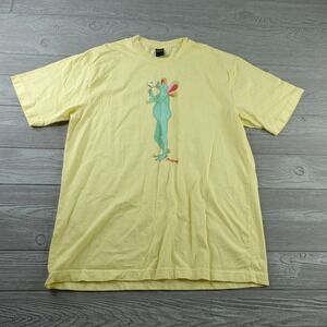 Pleasing Harry Styles T-Shirt Yellow Frog Flowers Unisex Size Medium Pre-Shrunk